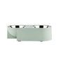 Pawpourri Sustainable Dual Diner I Mint Green I  Size Diner: 13.8" (L) x 6.5" (W) x 4" (H) I Bowls: 6.1" (D) x 2.6" (H), 720 ML Each