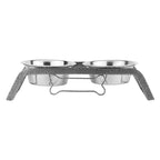 Pawpourri Dual Curved Diner I  Size 3.4" (L) x 6.7" (W) x 4" (H) I Bowl Size: 800ml each bowl