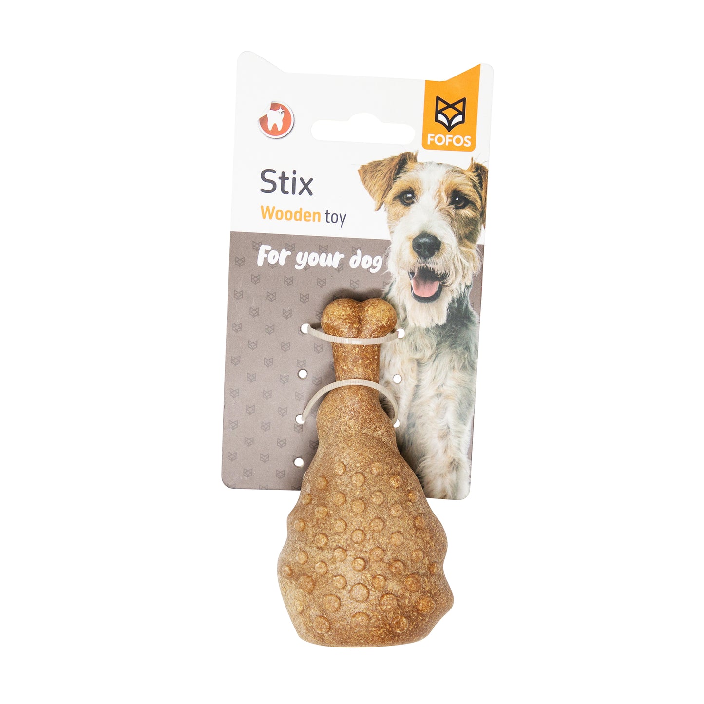 FOFOS Woodplay Bone Dog Toy 12 x 6 x 3 cm