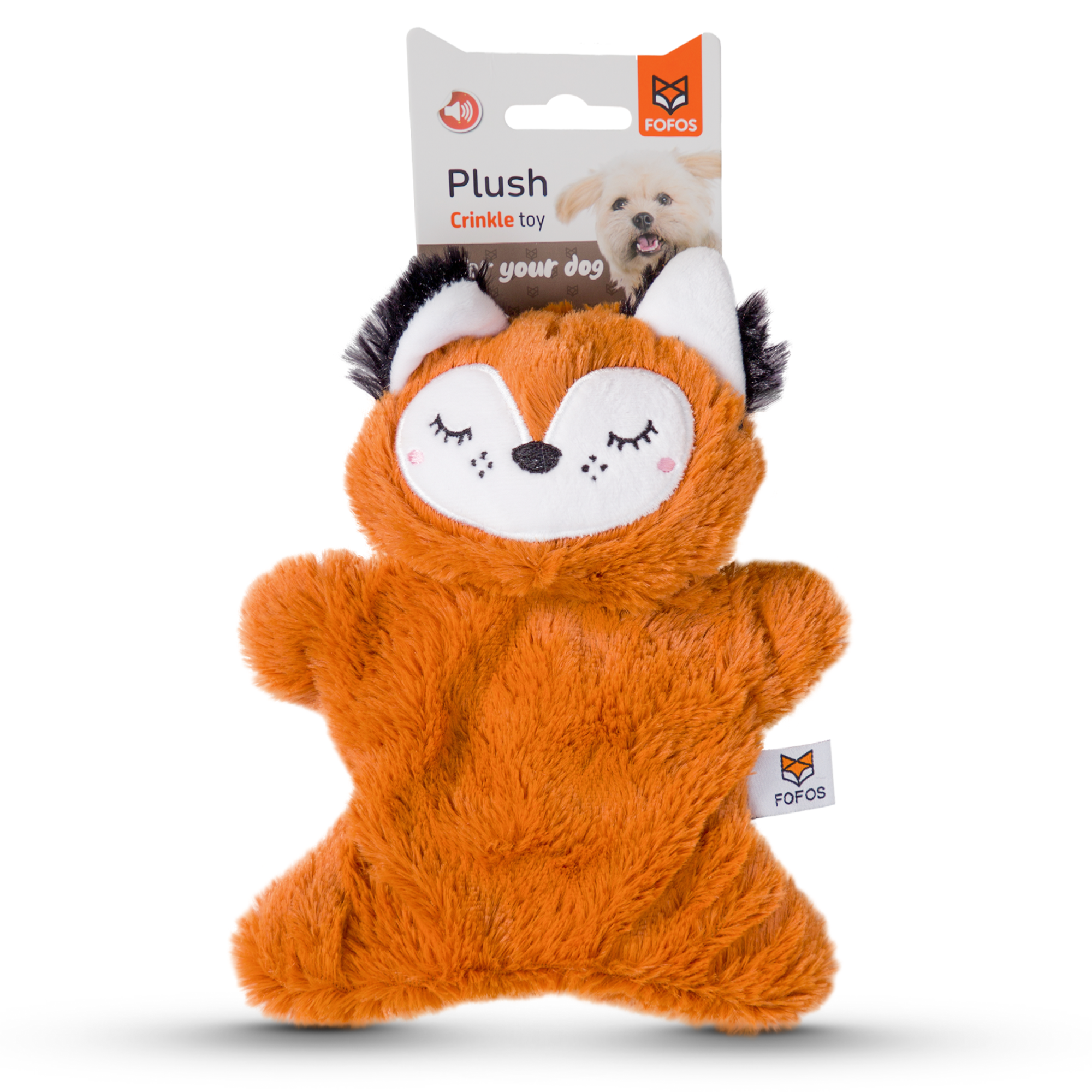 FOFOS Glove Plush Fox Dog Toy 20 x 16 x 5cm