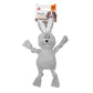FOFOS Fluffy Rabbit Grey Dog Toy 35 x 23 x 6.5 cm