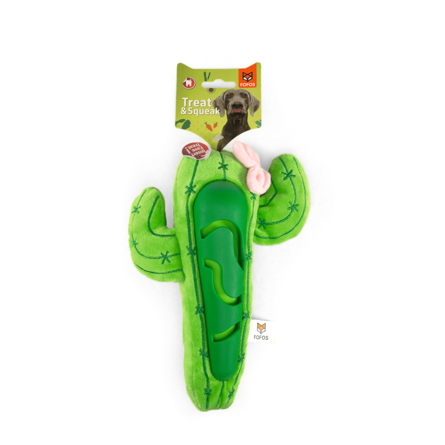 FOFOS Cute Treat Dispenser Toy Cactus 18 x 23 x 7 cm