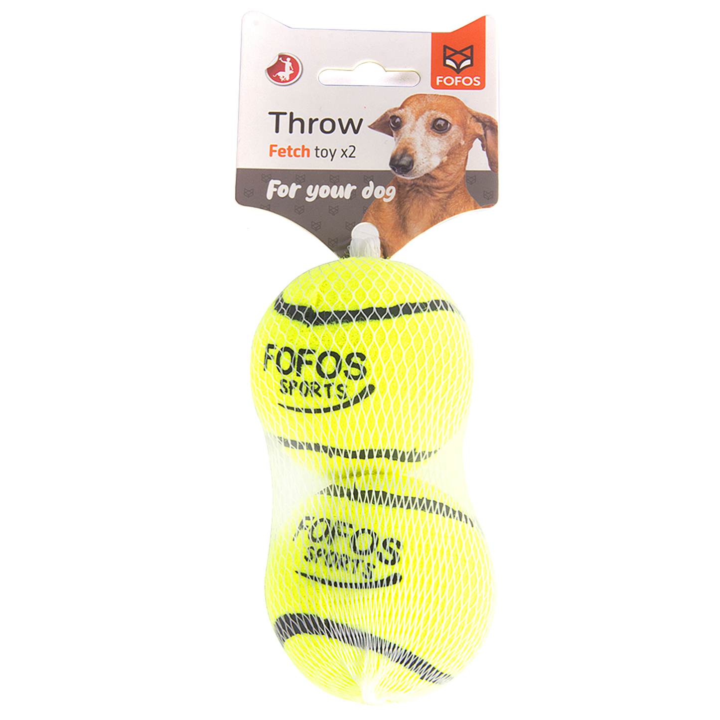 FOFOS Sports Fetch Ball 2pk 6.5 x 6.5 x 6.5 cm