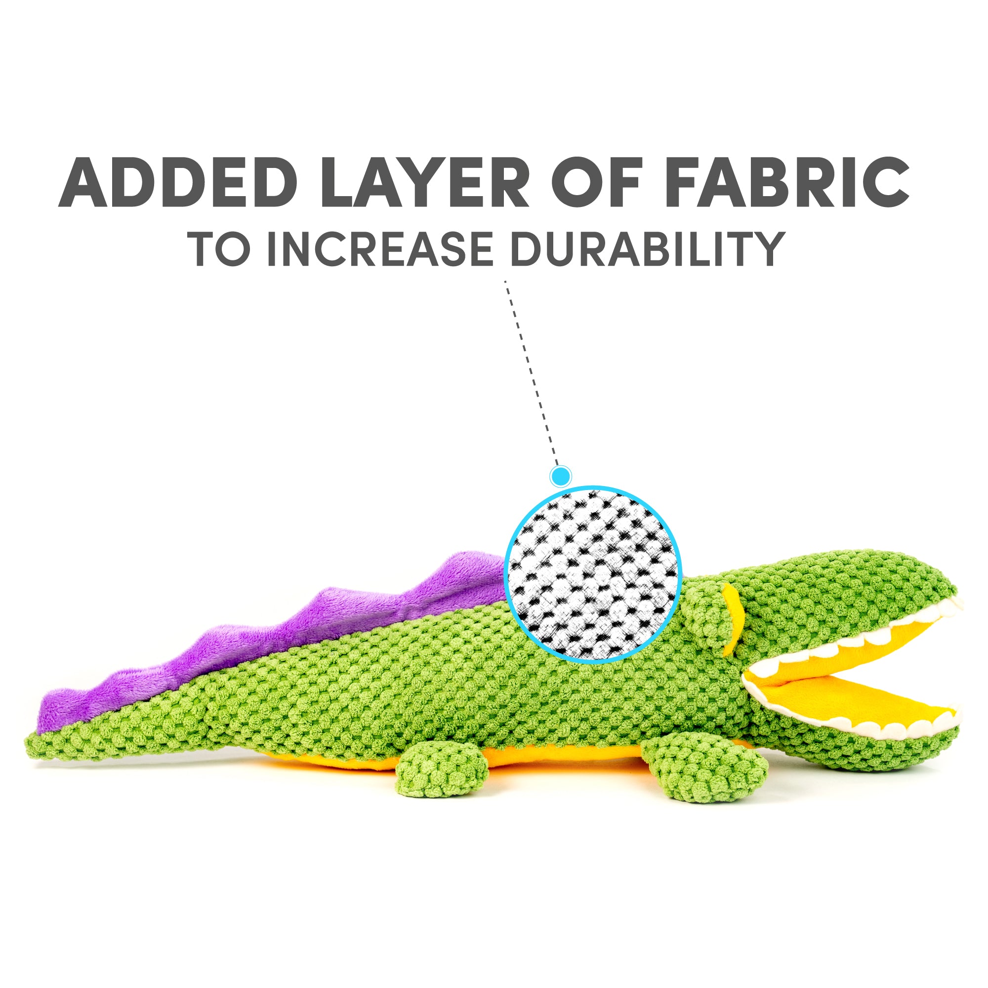 FOFOS Barkbutler Aly The Gator Dog Toy 45 x 7 x 7cm