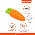 FOFOS Vegi-Bites Carrot Dog Toy 21 x 6 x 4 cm Large