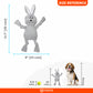 FOFOS Fluffy Rabbit Grey Dog Toy 35 x 23 x 6.5 cm