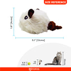 FOFOS Pull String Mouse White Cat Toy 13x5.5x4cm