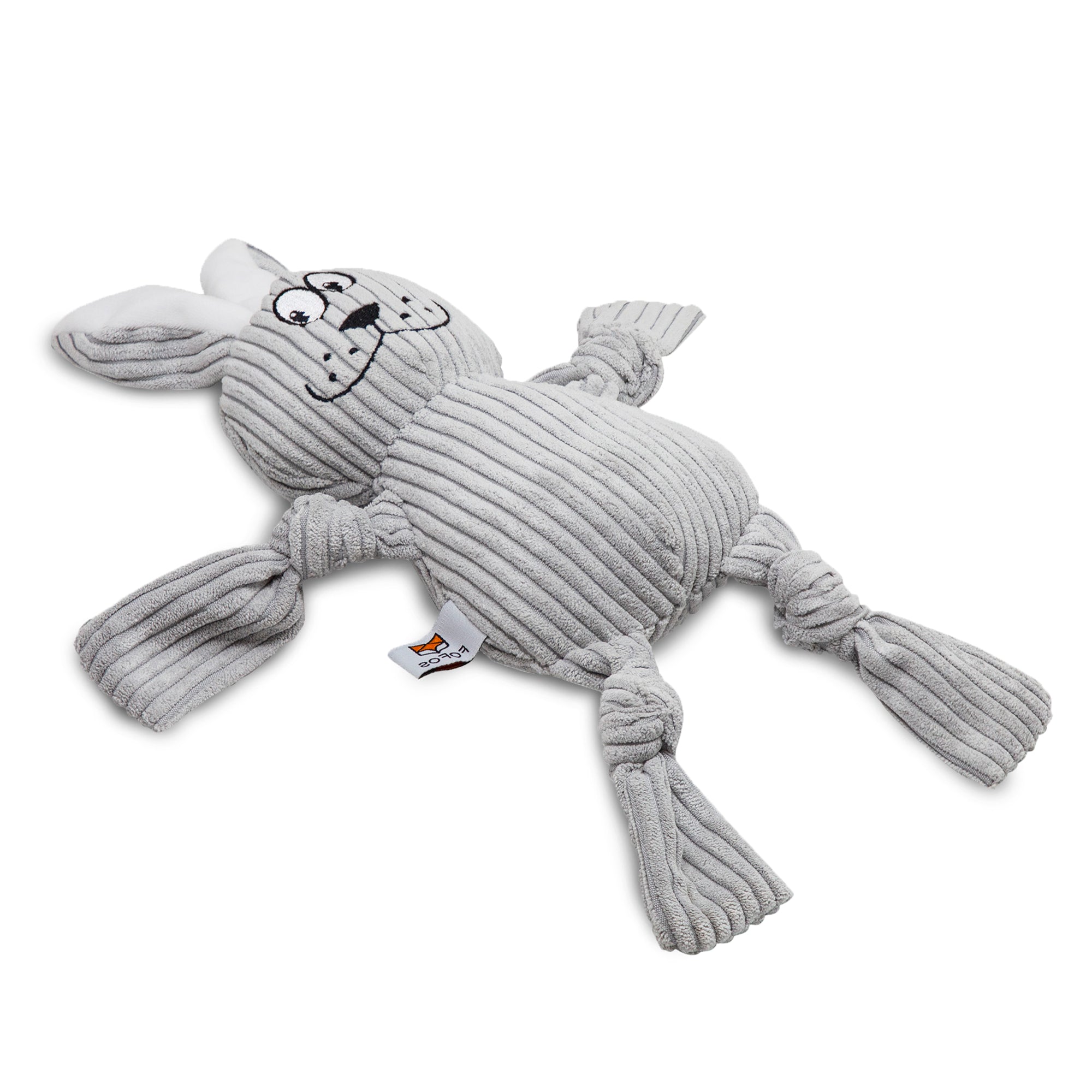FOFOS Fluffy Rabbit Grey Dog Toy 35 x 23 x 6.5 cm