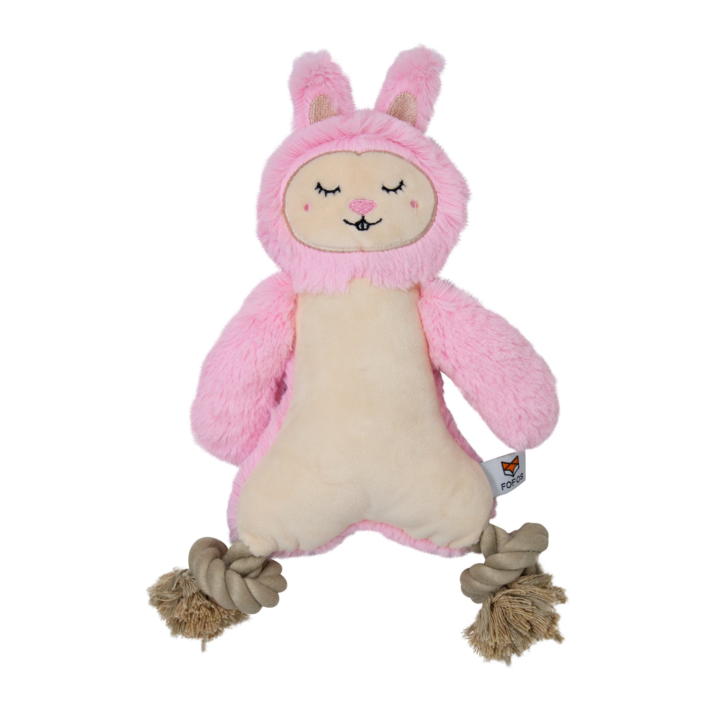 FOFOS Ropeleg Plush Rabbit Dog Toy 34 x 20 x 3.5 cm