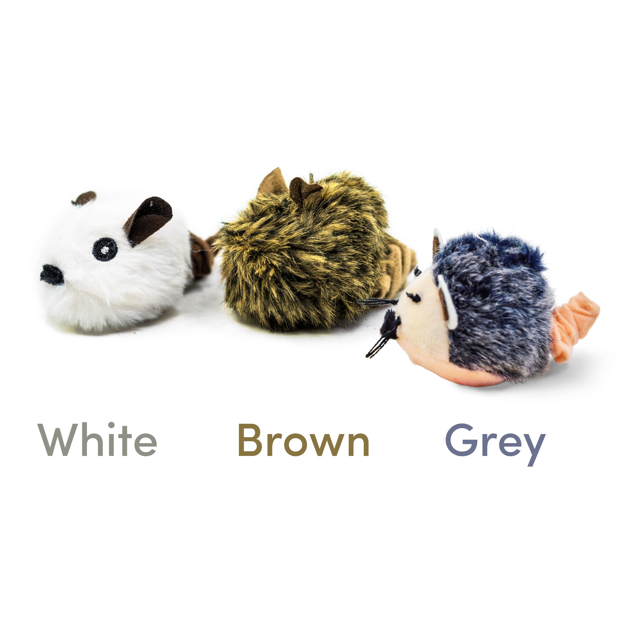 FOFOS Pull String Mouse White Cat Toy 13x5.5x4cm