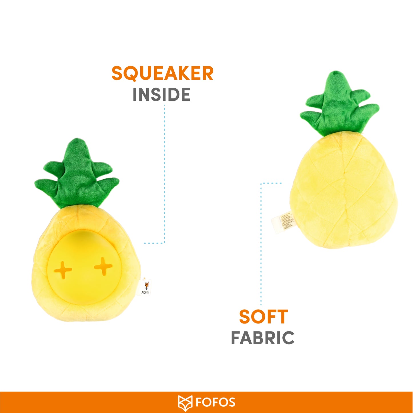 FOFOS Cute Treat Diepenser Toy Pineapple 14 x 22 x 10 cm