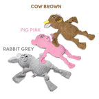 FOFOS Fluffy Cow Brown Dog Toy 30 x 26.5 x 7 cm