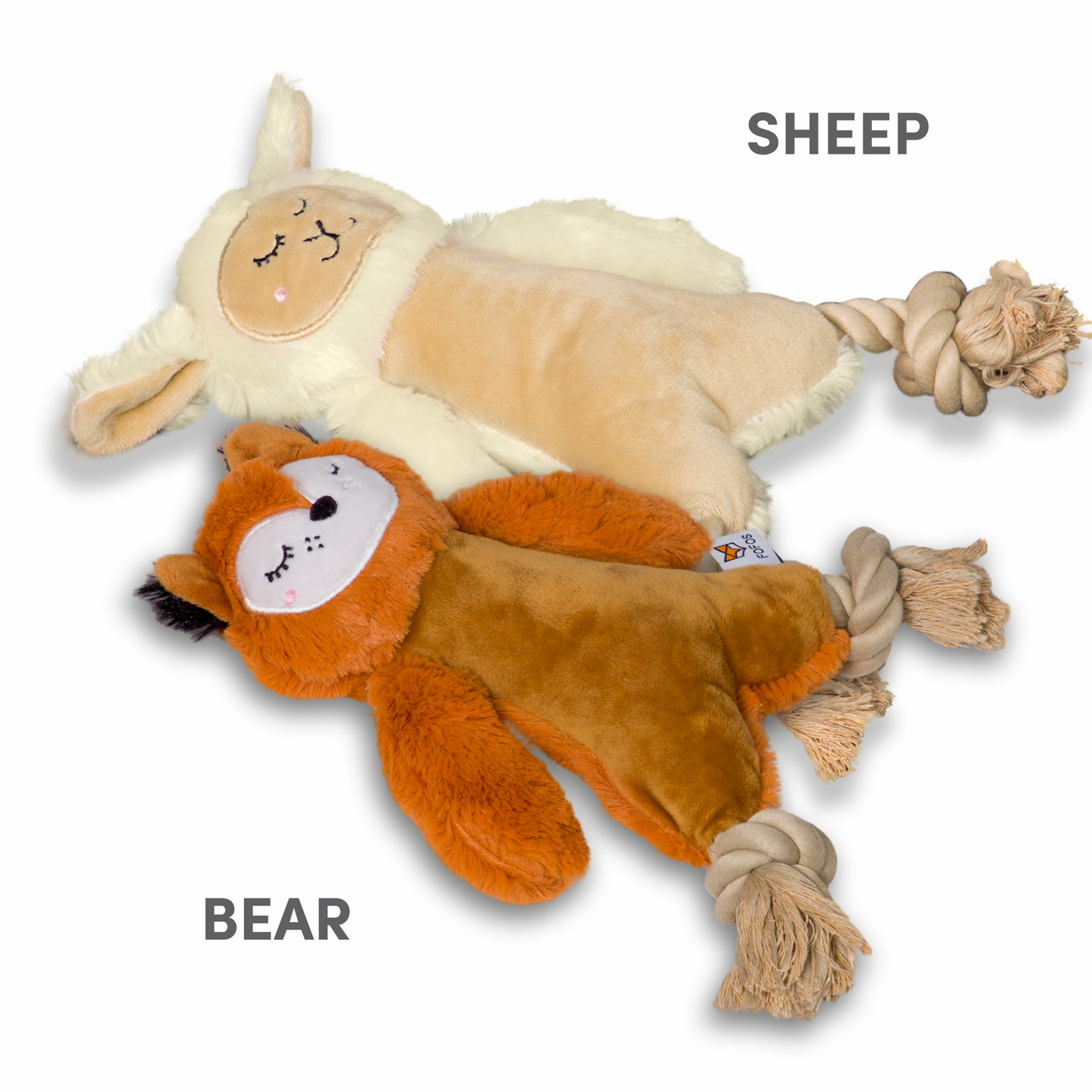 FOFOS Ropeleg Plush Sheep Dog Toy 29 x 15 x 5.5 cm