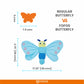 FOFOS Jumbo Butterfly Blue Dog Toy 48 x 10 x 28 cm