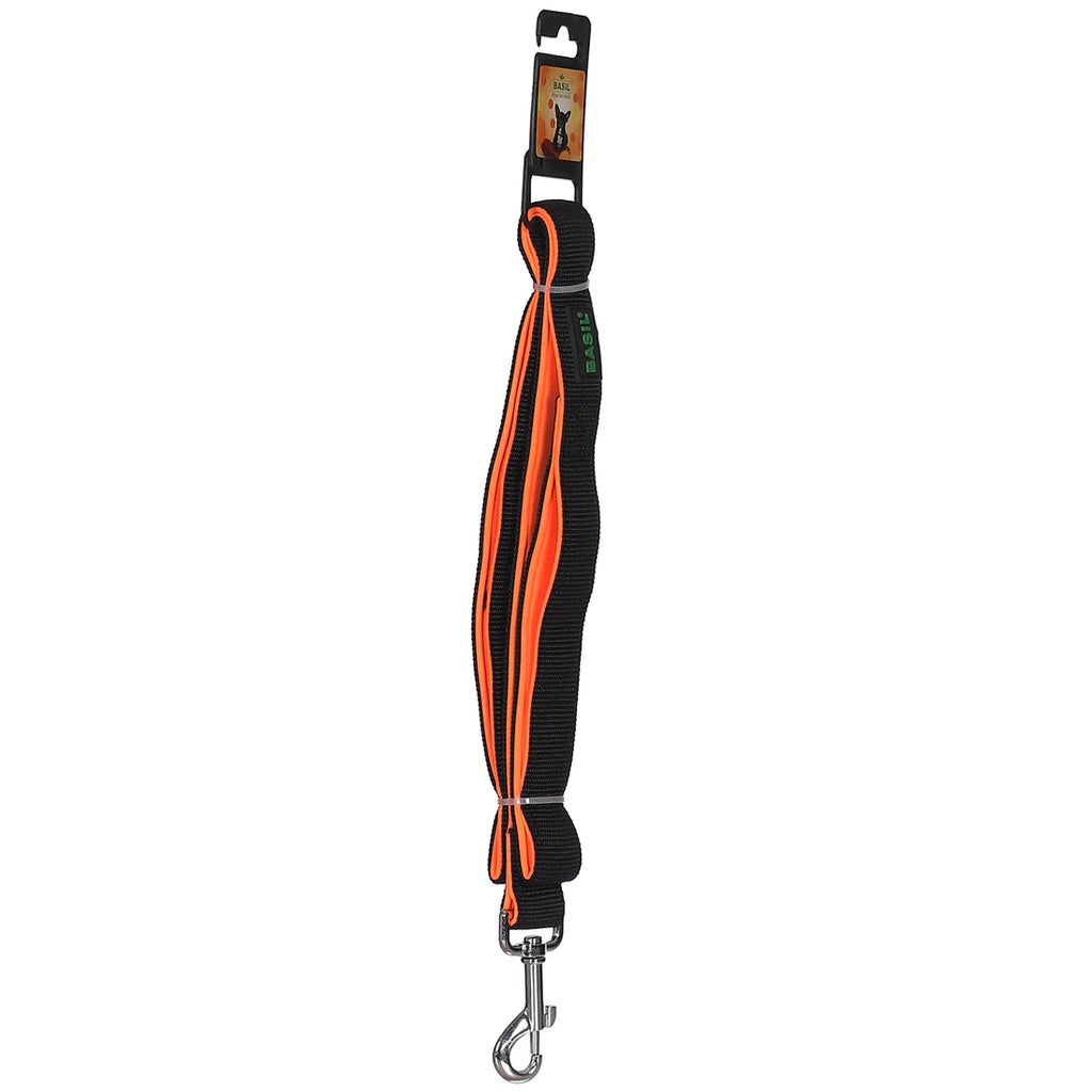 Basil Padded Leash for Dogs & Puppies Black/Orange