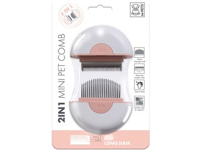 M-Pets 2-in-1 Mini Pet Comb For Long Hair