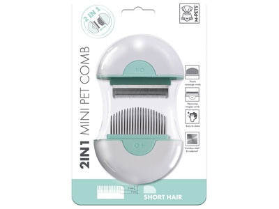 M-Pets 2-in-1 Mini Pet Comb For Short Hair