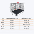 M-Pets Voyager Wire Crate Cage with 2 Doors and Wheels