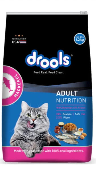 Drools Adult Dry Cat Food Mackerel Flavor