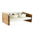 Pawpourri Magnetic Elevated Pet Diner I Size 8.3 (D), 22.3 (L) x 12.3 (W) X 8 (H)" I Bowls Size: (1800 ML each)