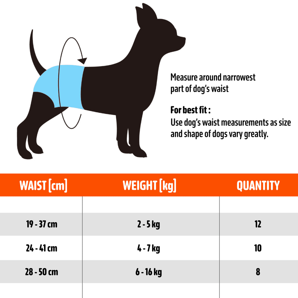 FOFOS Diaper Male Dog M 10pcs (Waist Size 24-41cm)
