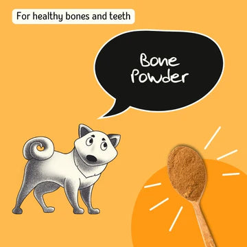 Nuts over Mutts Calcium Rich Bone Powder Food Topper for Dogs for Strong Bone & Joints and Teeth 100g