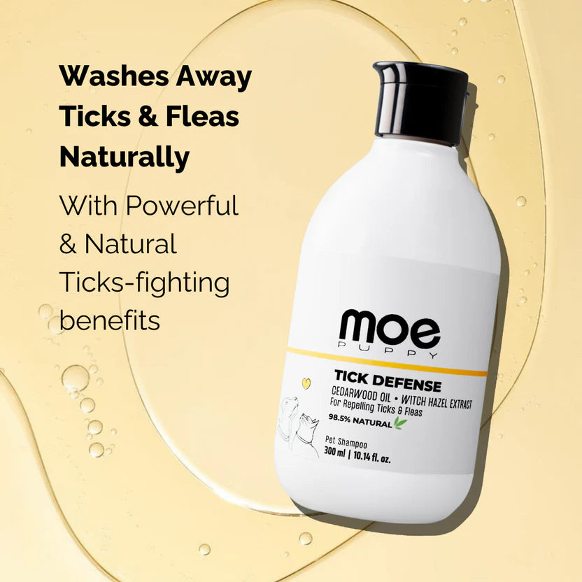 Moe Puppy Tick Defense Cruelty Free and Plant Based Formula Shampoo For Dogs and Cats 300ml