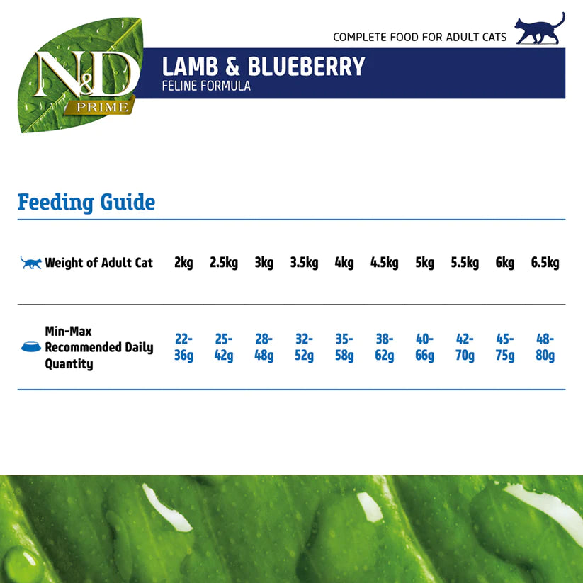 Farmina N&D Prime Lamb & Blueberry Grain Free Adult Dry Cat Food 1.5kg