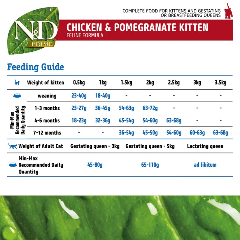 Farmina N&D Prime Chicken & Pomegranate Grain Free Dry Kitten Food 1.5kg