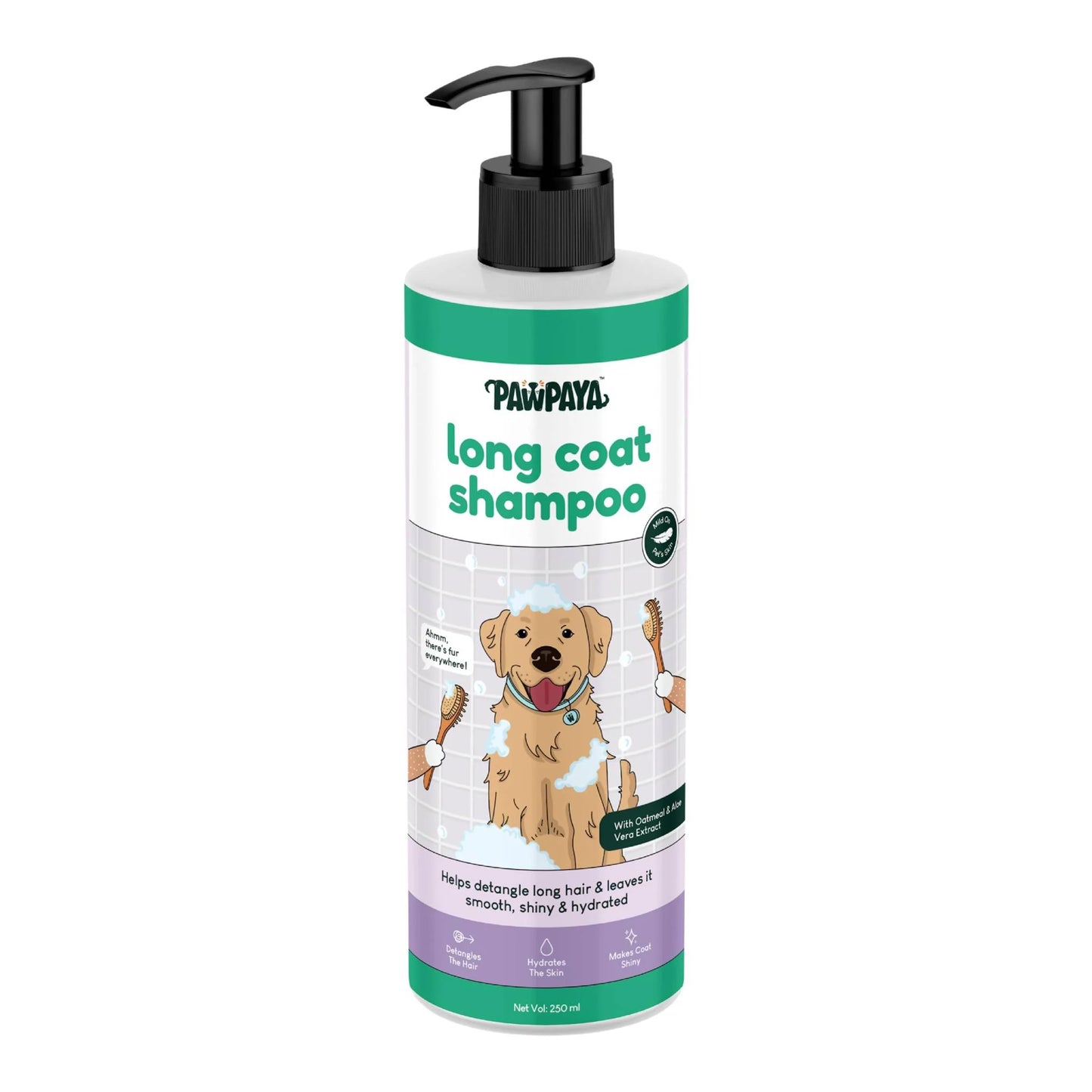 Pawpaya Long Coat Shampoo For Dogs 250ml