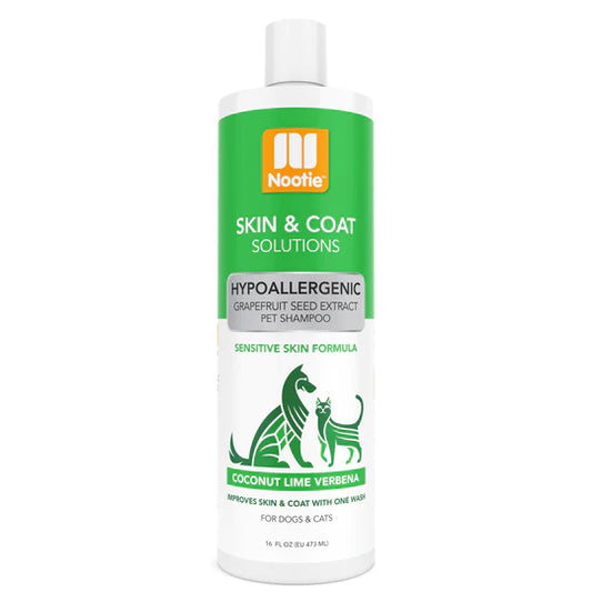 Nootie Hypoallergenic Grapefruit Seed Extract Coconut Lime Verbena Shampoo For Dogs & Cats 473ml