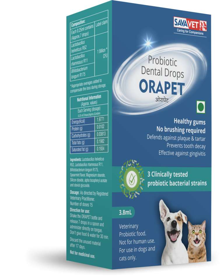 Sava Vet Savavet Orapet Probiotic Dental Drops for Dogs and Cats 3.8ml