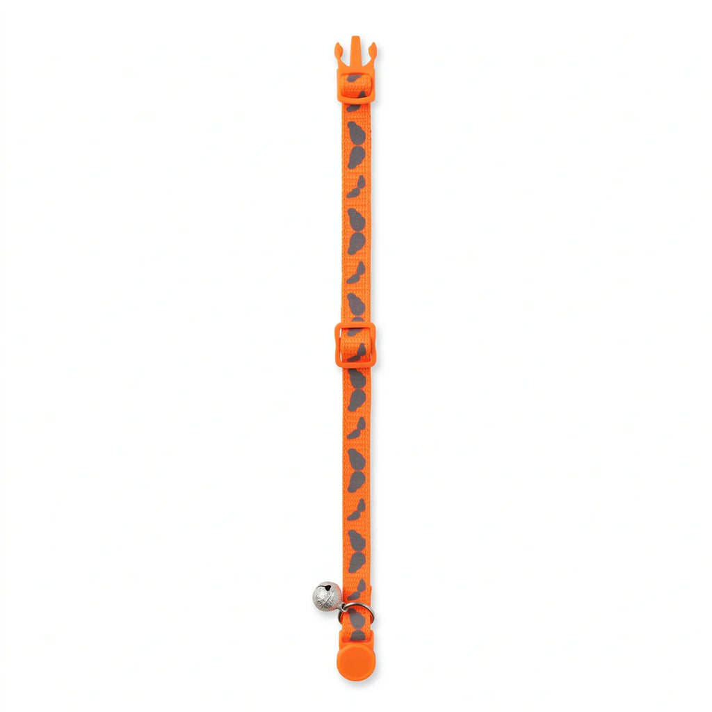 Basil Printed Adjustable Collar for Puppies & Cats – Stylish & Comfortable Design - Orange