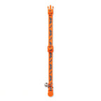 Basil Printed Adjustable Collar for Puppies & Cats – Stylish & Comfortable Design - Orange