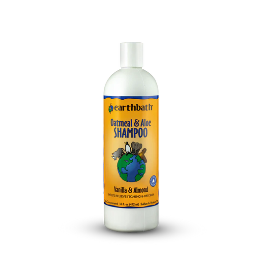 Earthbath Oatmeal & Aloe Vanilla & Almond Shampoo 472ml - Relieves Itching & Dry Skin