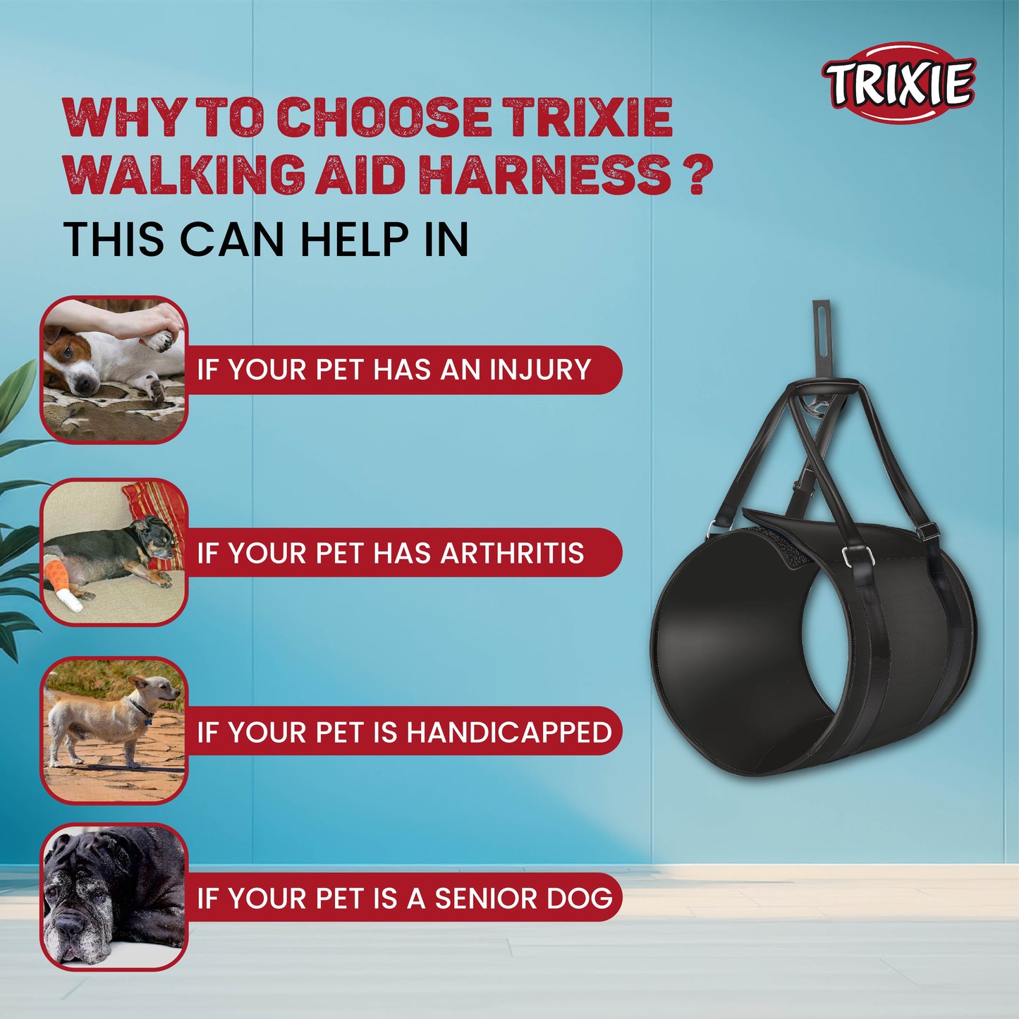 Trixie Walking Aid Black