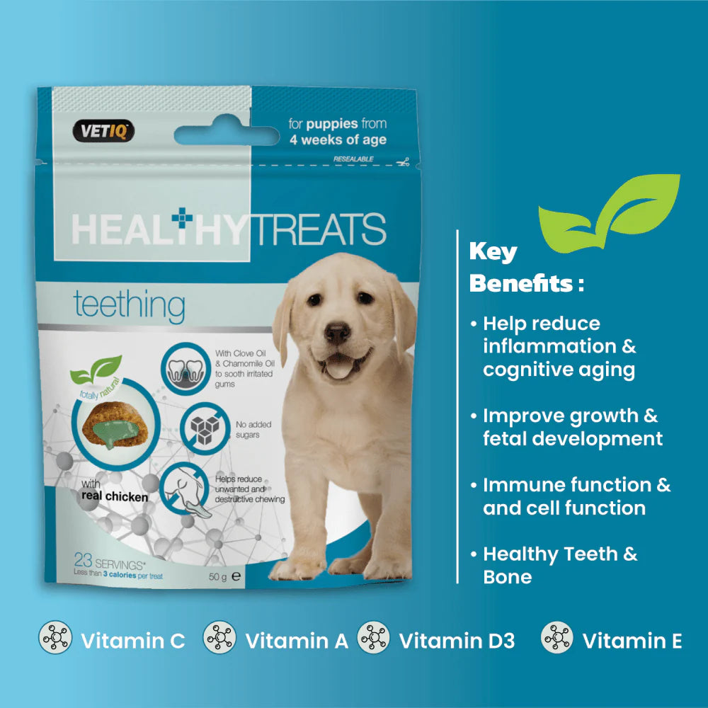 VETIQ Healthy Treats Teething Treat For Puppies With Real Chicken 50g