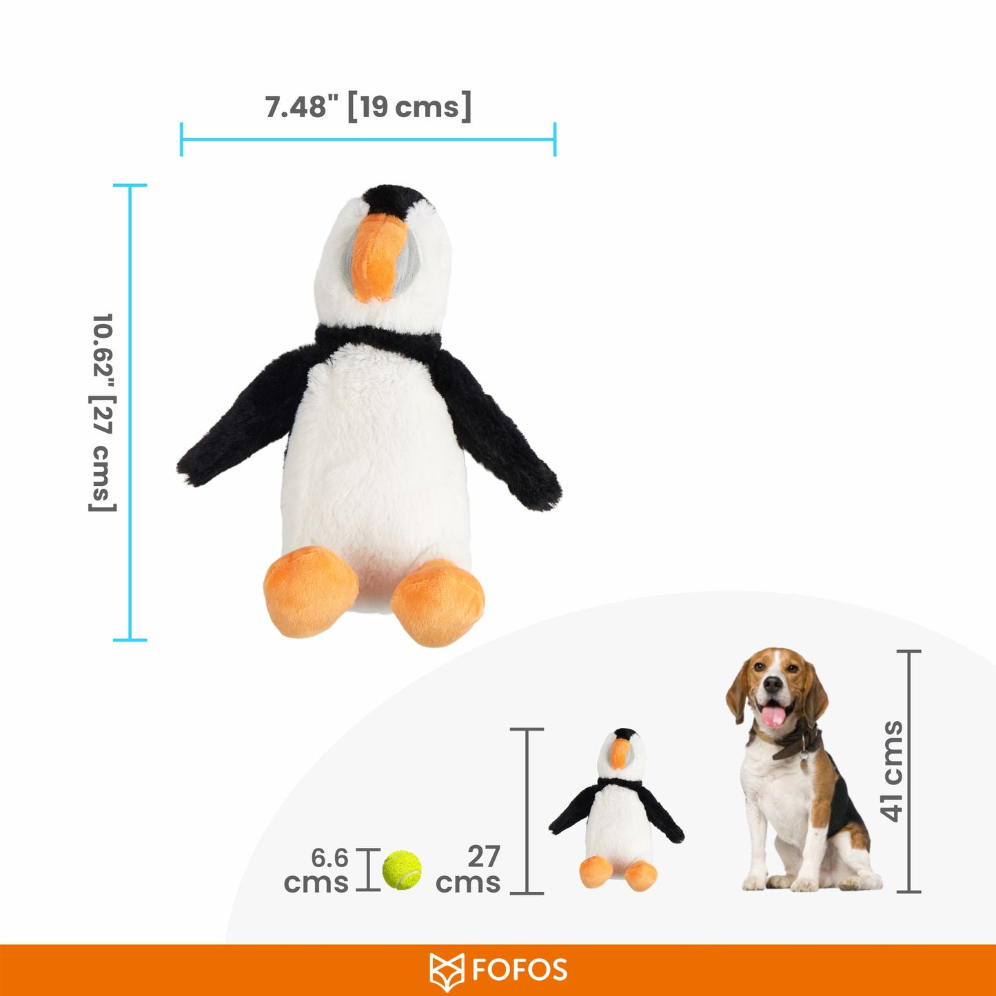 FOFOS Wildlife  Plush Penguin 19 x 9 x 33cm