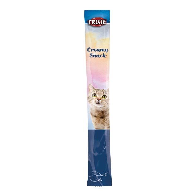 Trixie Creamy Snacks with White Fish Treat for cats 5x14g