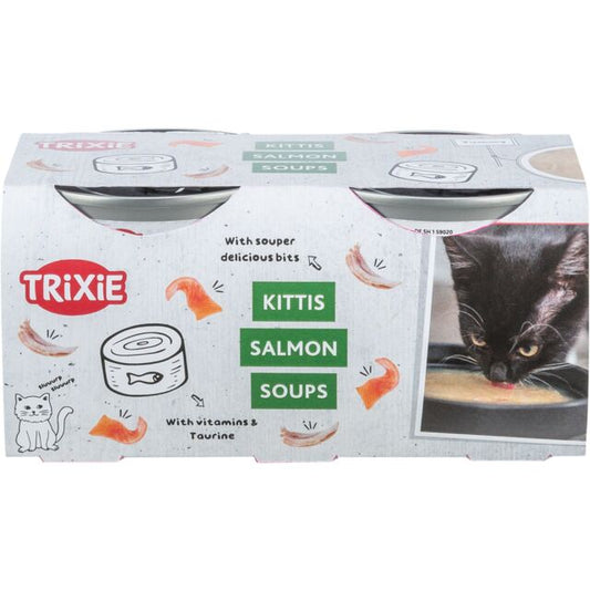 Trixie Kittis Salmon Soup Wet Food For Cats (80gx4=320g)