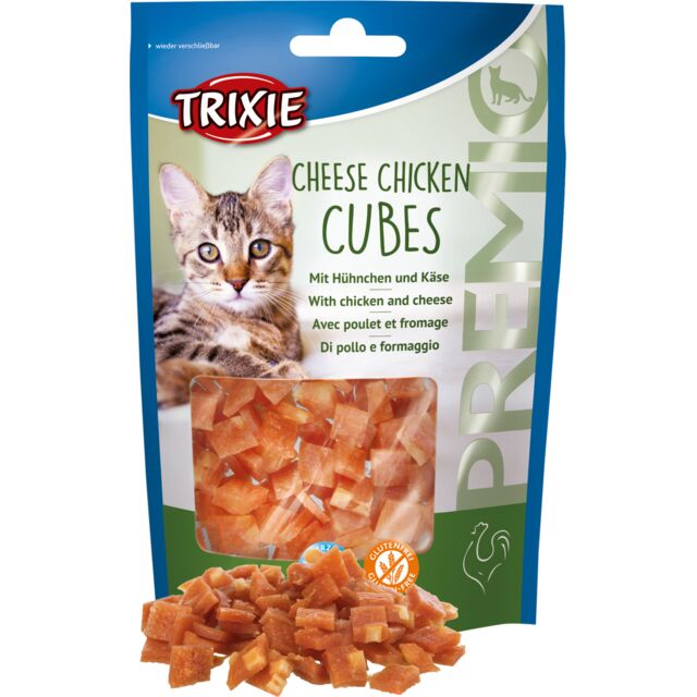Trixie PREMIO Cheese Chicken Cubes Treat for Cat 50g