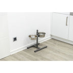 Trixie Dog Bar Metal/Stainless Steel Height Adjustable Elevated Bowl l 50cm/24cm l 2x2.8L