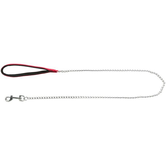 Trixie Chain Leash with Nylon Hand Loop Red XS-S 110cm/2mm