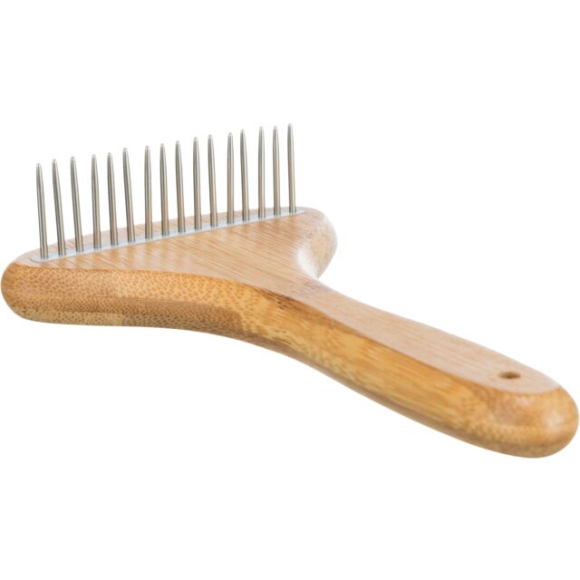Trixie Long Hair Coat Untangler Comb Bamboo/Metal  For Dogs 10x17cm