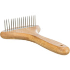 Trixie Long Hair Coat Untangler Comb Bamboo/Metal  For Dogs 10x17cm