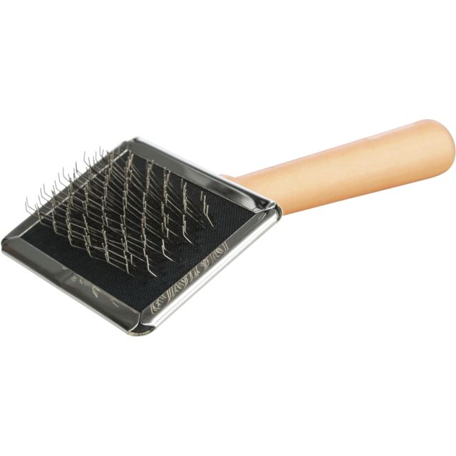 Trixie Dog & Cat Slicker Brush with Brush Cleanser