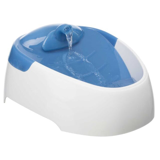 Trixie Duo Stream Automatic Water Dispenser Dispenses Fresh Running Water White/Light Blue 1 Liter