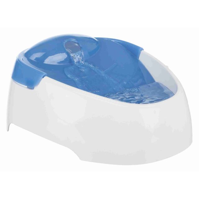 Trixie Duo Stream Automatic Water Dispenser Dispenses Fresh Running Water White/Light Blue 1 Liter