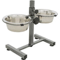 Trixie Dog Bar Metal/Stainless Steel Height Adjustable Elevated Bowl l 50cm/24cm l 2x2.8L