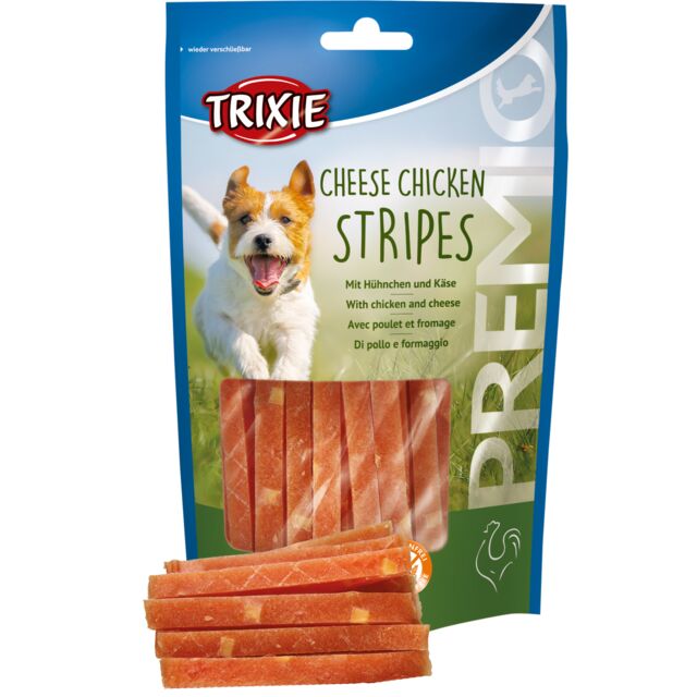 Trixie Premio Cheese Chicken Stripes Dog Treat 100g